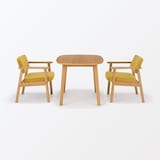 木製アームチェア　マスタード