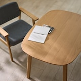 木製アームチェア　マスタード