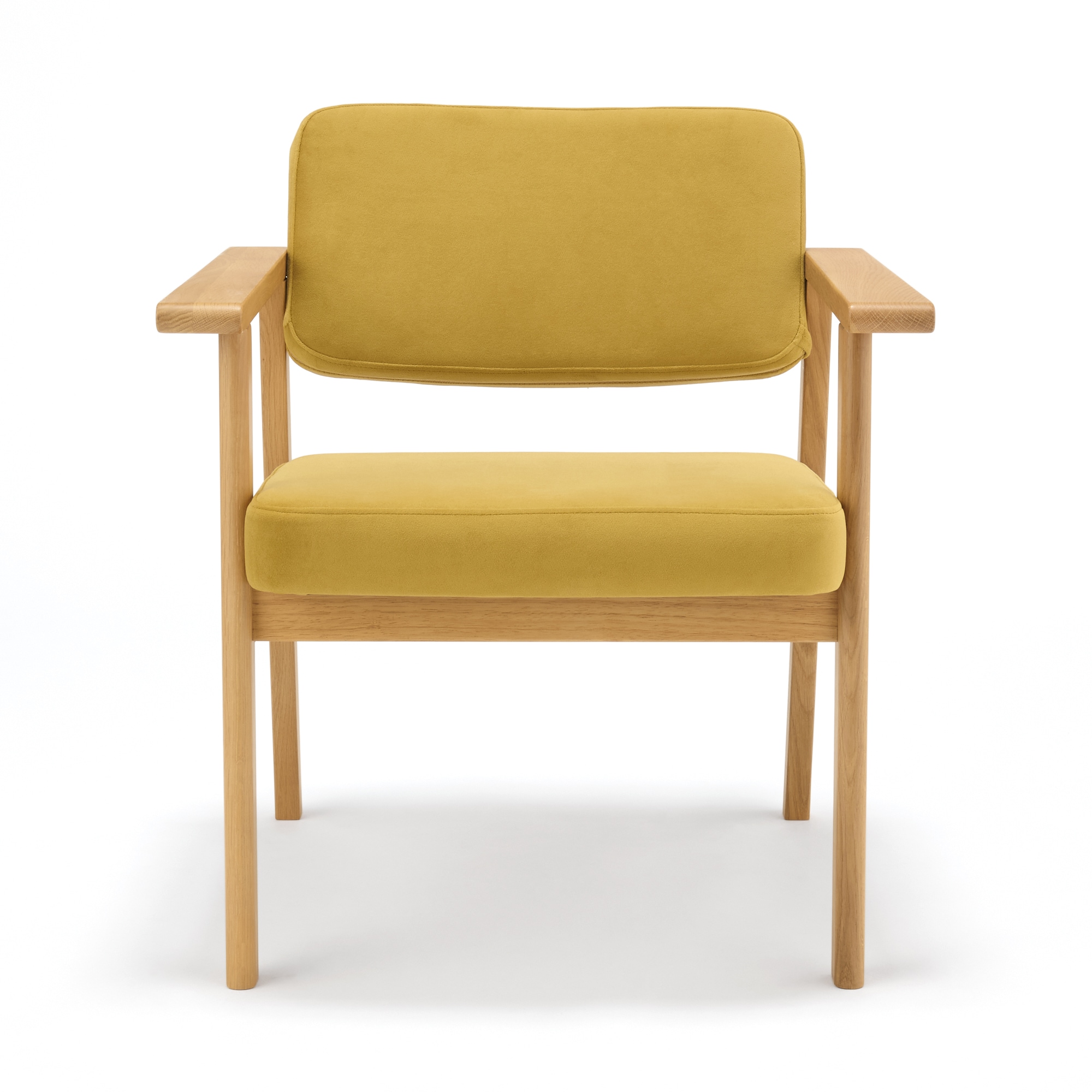 木製アームチェア　マスタード