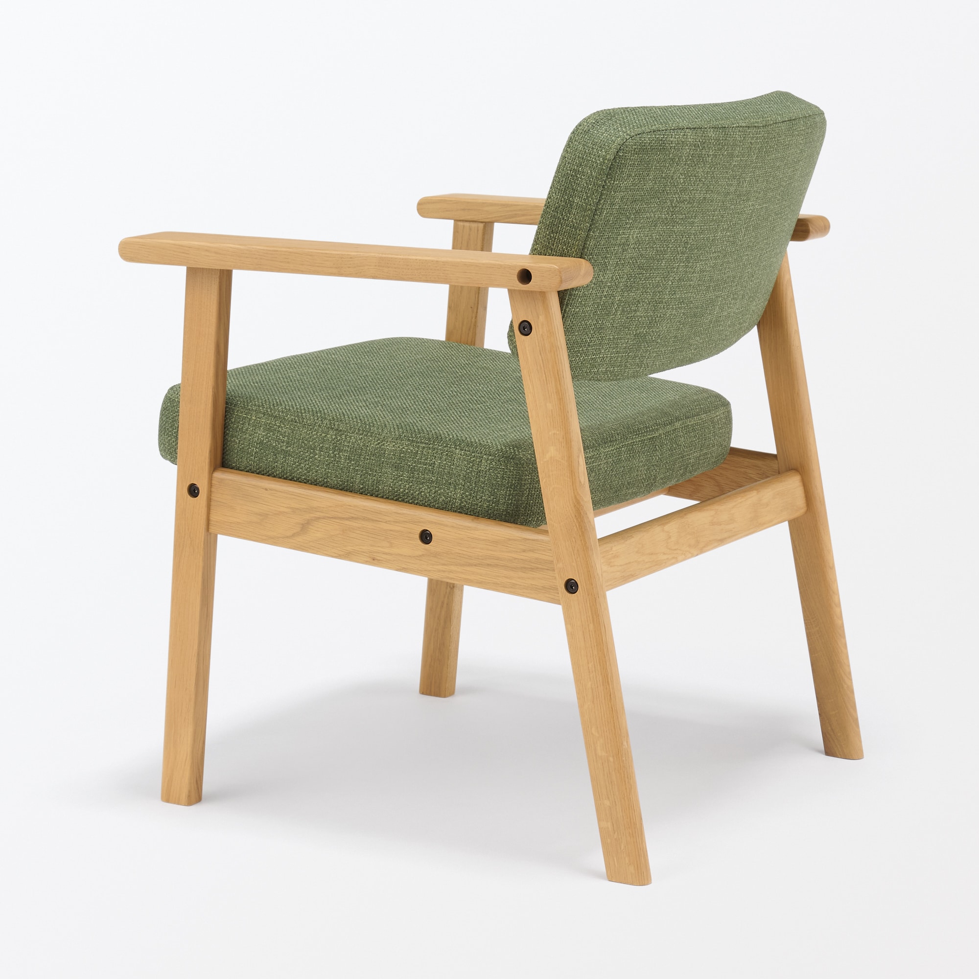木製アームチェア グリーン | 無印良品