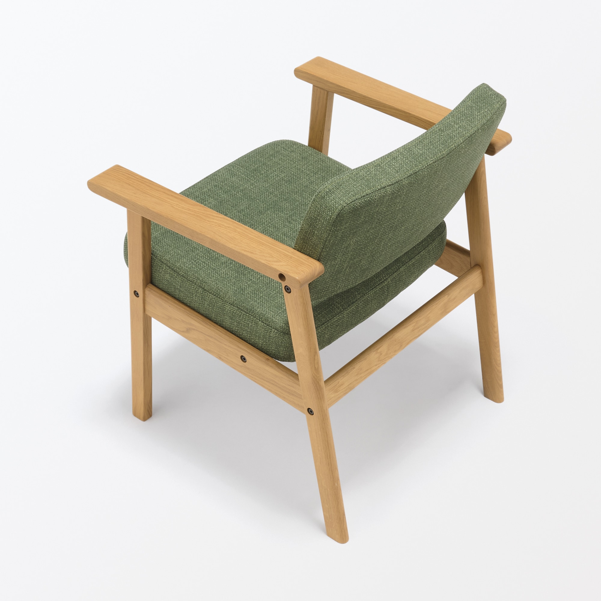 木製アームチェア　グリーン