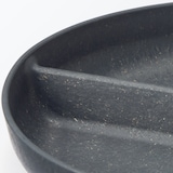 レンジで使える　ヤシの端材を使った　仕切り付きプレート