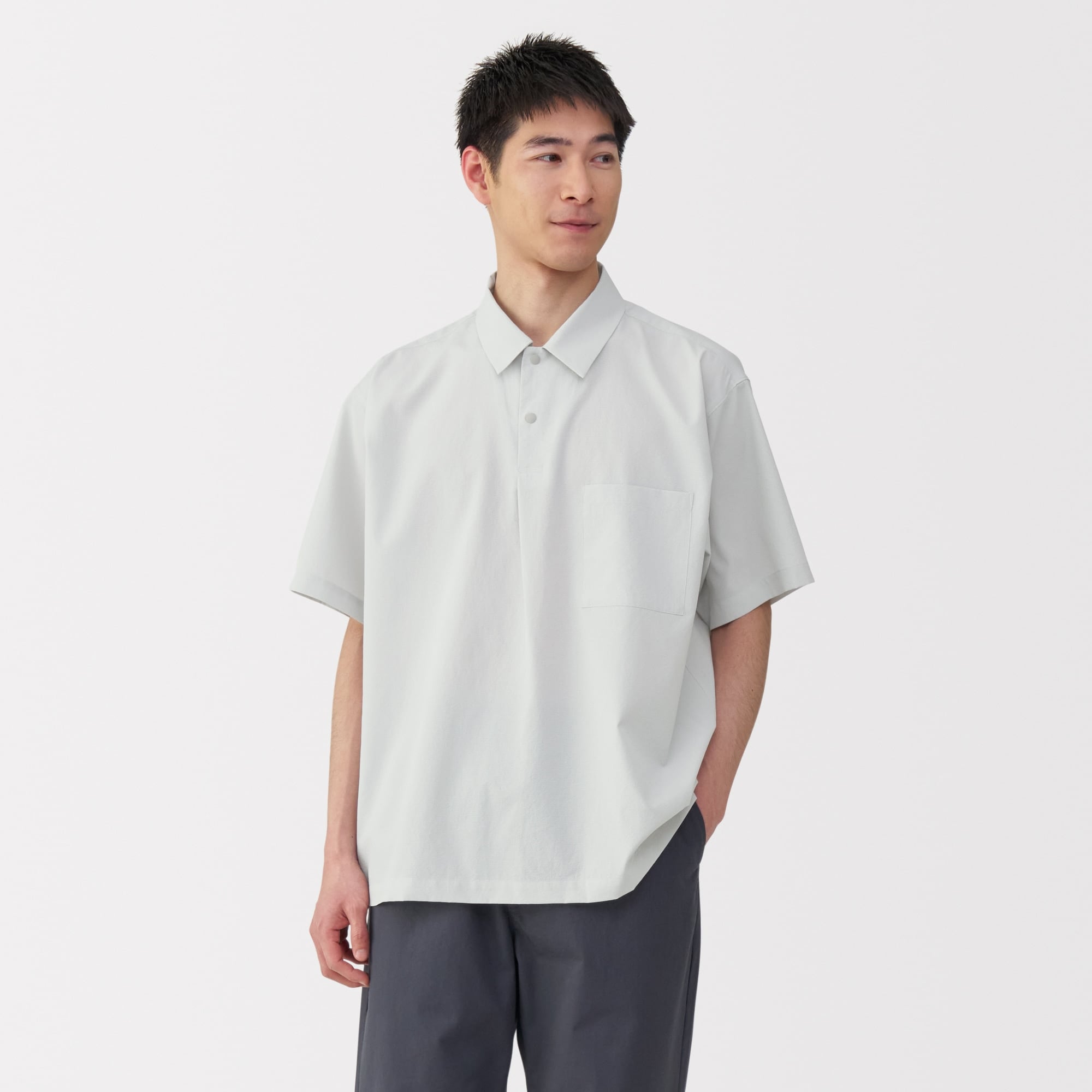 風を通す半袖布帛ポロシャツ　XXL 2着セット 風を通す半袖布帛ポロシャツ XXL 2着セット