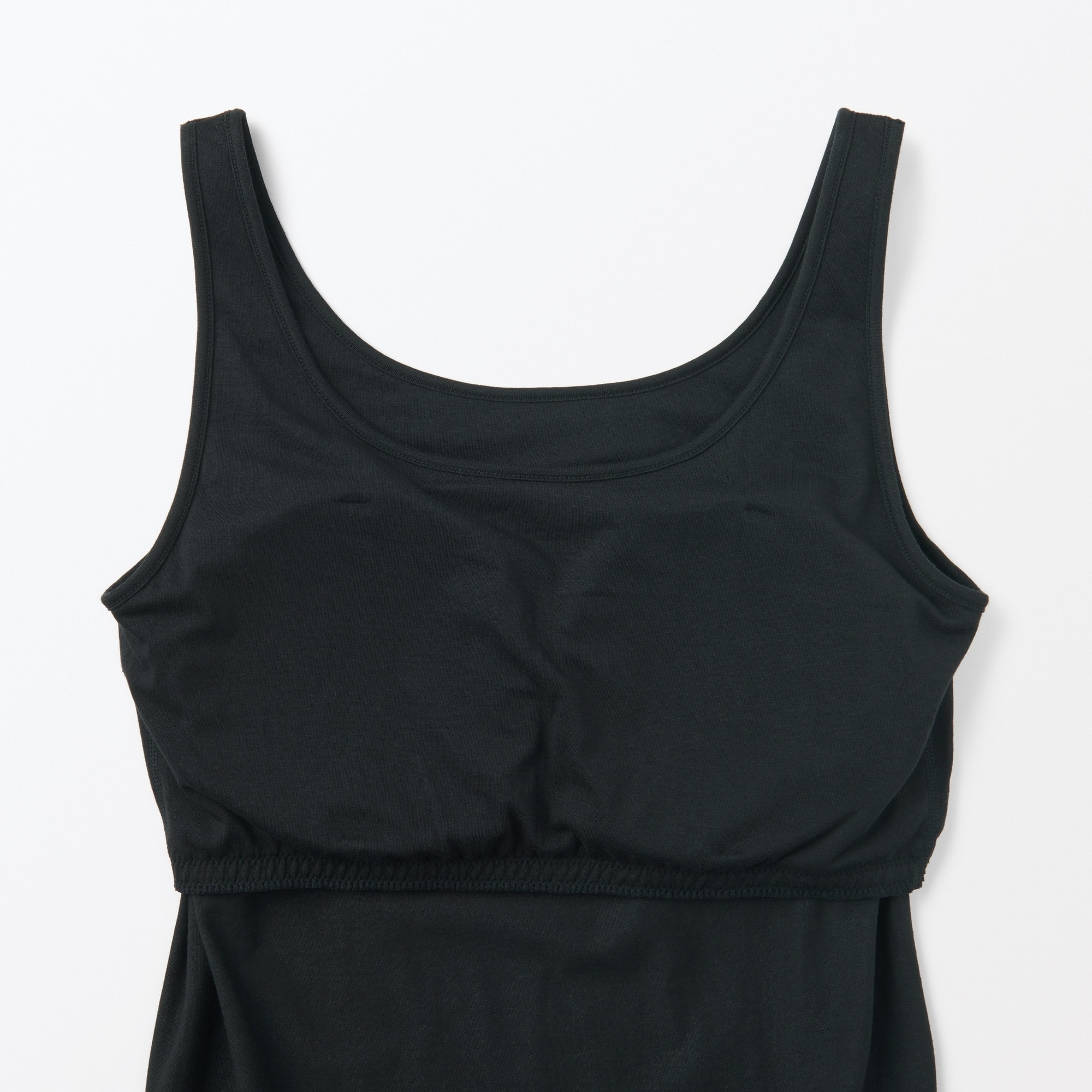 婦人　胸のボリュームをおさえるブラタンクトップ