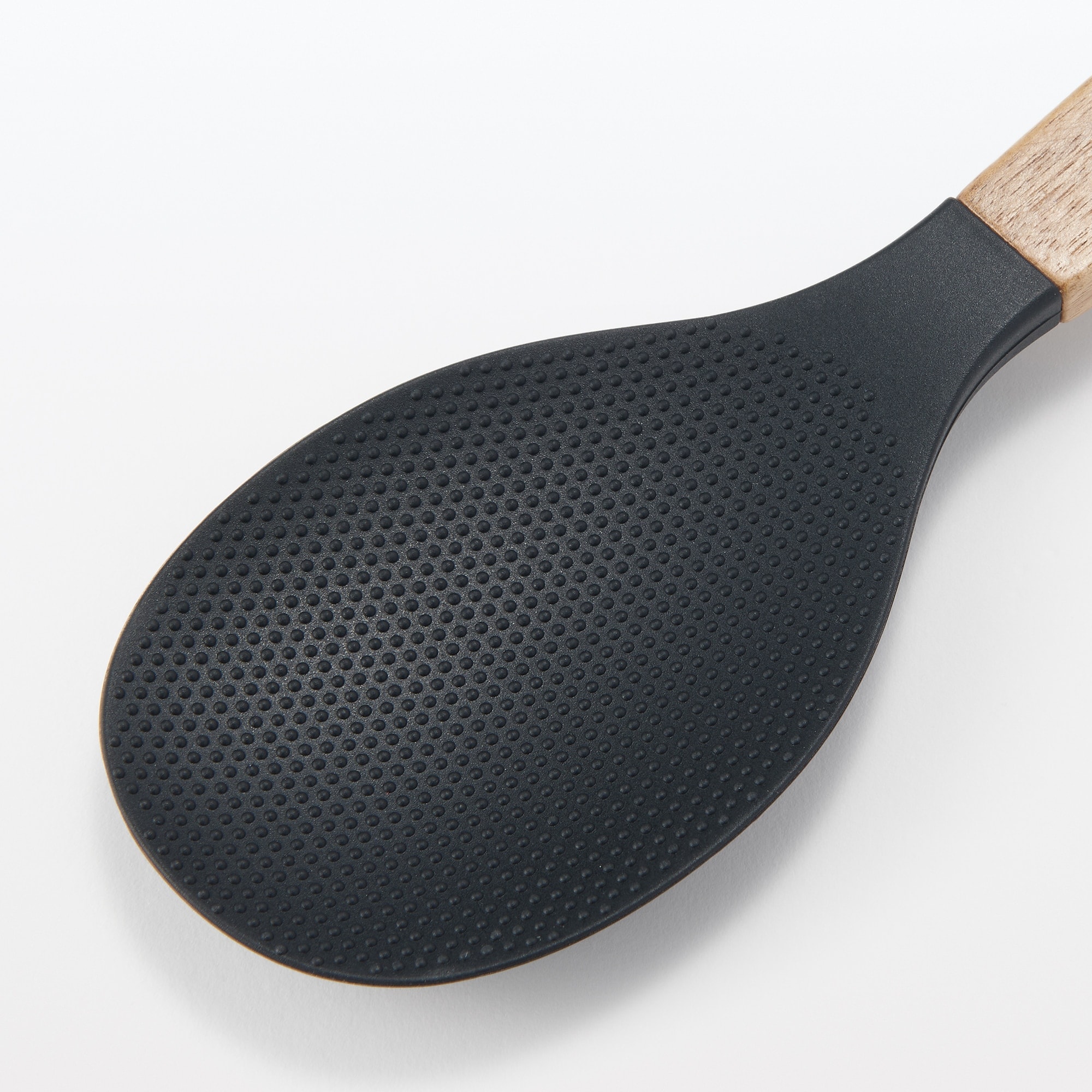 木柄　シリコーン　立てられるしゃもじ