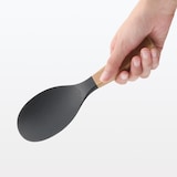 木柄　シリコーン　立てられるしゃもじ