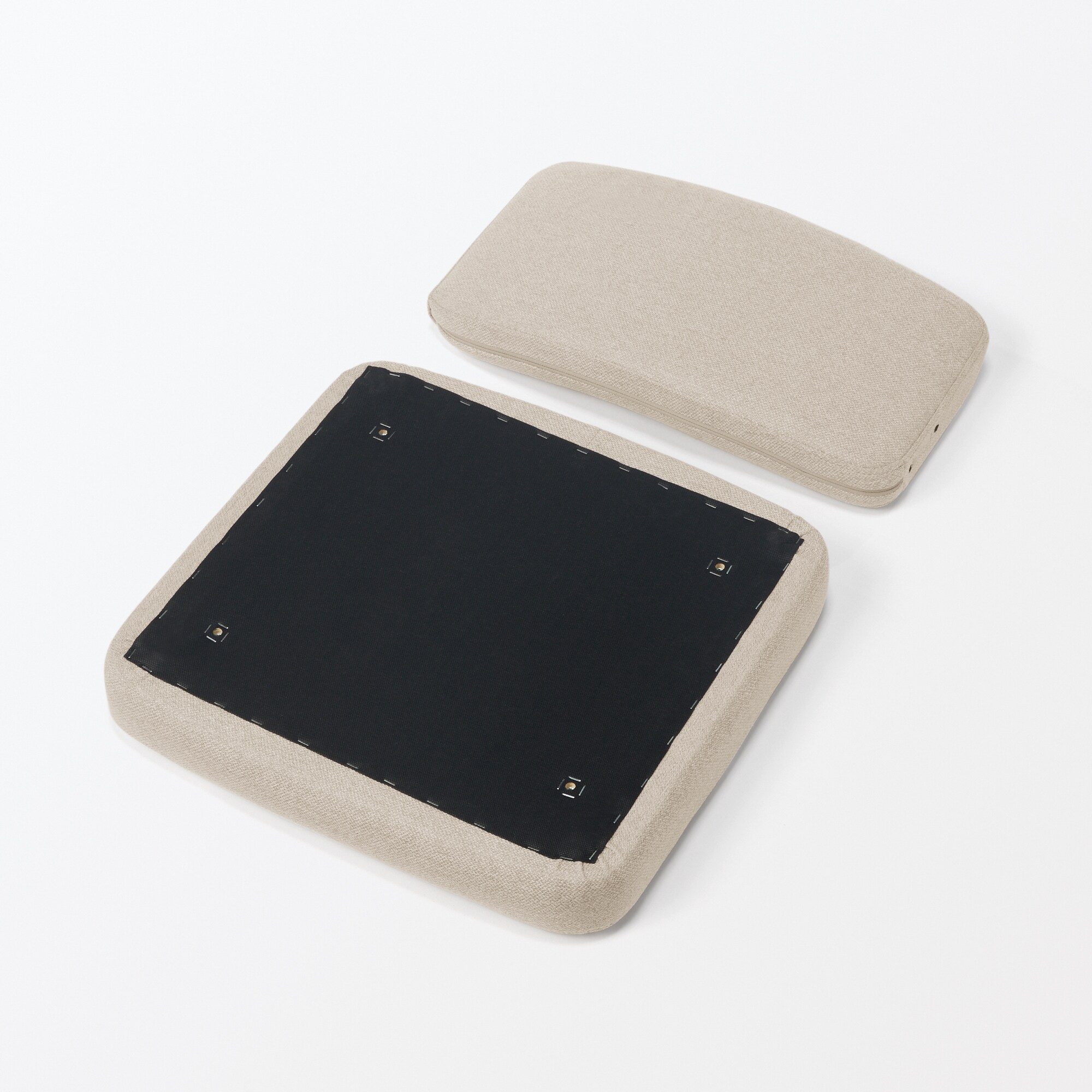 【パーツ】木製アームチェア　交換用座面・背面セット　ベージュ