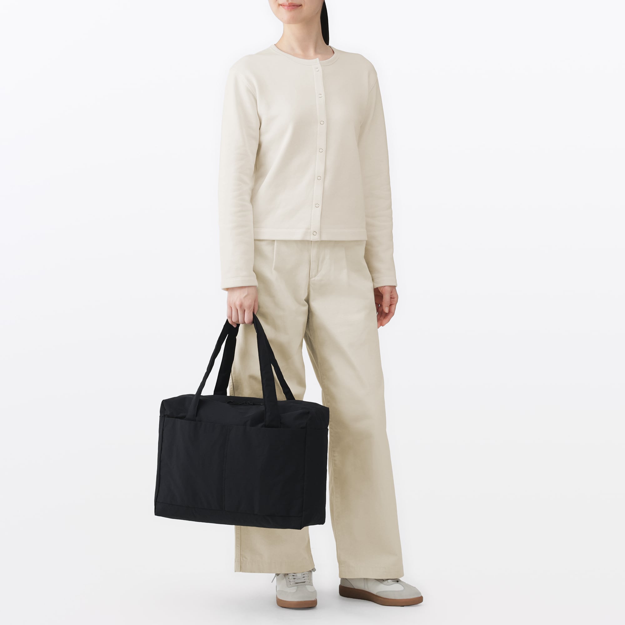 再生ナイロンたためるボストンバッグ