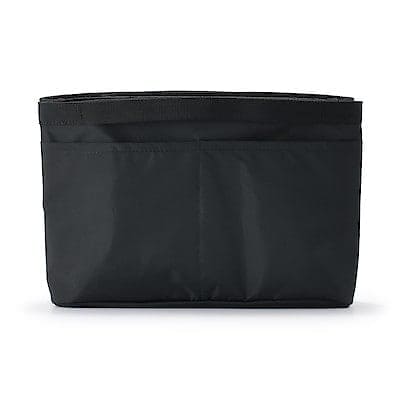 再生ナイロンバッグインバッグ　黒　約２７×１１×１８．５ｃｍ