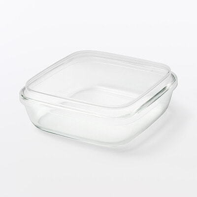 【３月１１日順次発売予定】蓋をしたままレンジで使える　耐熱ガラス容器　正方形／小・大