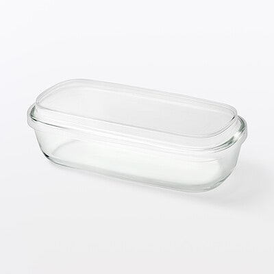 【３月１１日順次発売予定】蓋をしたままレンジで使える　耐熱ガラス容器　長方形／小・大