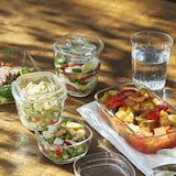 蓋をしたままレンジで使える　耐熱ガラス容器　小鉢型／中