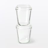 蓋をしたままレンジで使える　耐熱ガラス容器　小鉢型／大