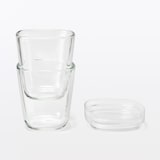 蓋をしたままレンジで使える　耐熱ガラス容器　小鉢型／大