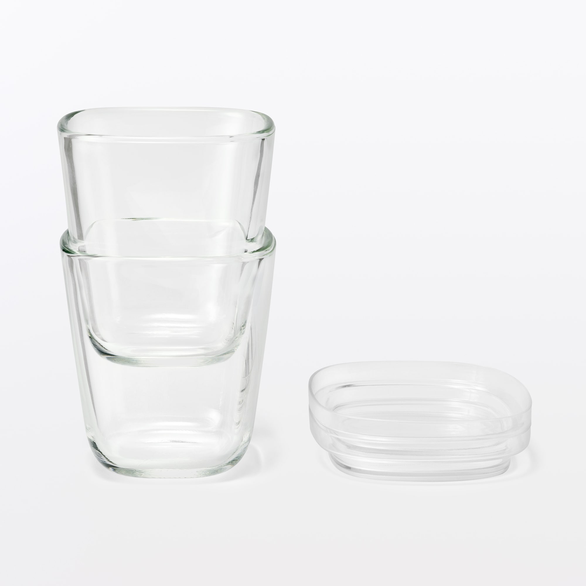 蓋をしたままレンジで使える　耐熱ガラス容器　小鉢型／大