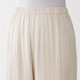 婦人　脇に縫い目のない　チーズクロスガーゼ長袖パジャマ　