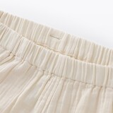 婦人　脇に縫い目のない　チーズクロスガーゼ長袖パジャマ　