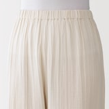 婦人　脇に縫い目のない　チーズクロスガーゼ長袖パジャマ　