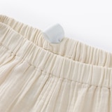 婦人　脇に縫い目のない　チーズクロスガーゼ長袖パジャマ　