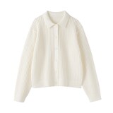 婦人　洗えるメッシュポロカーディガン