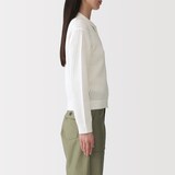 婦人　洗えるメッシュポロカーディガン