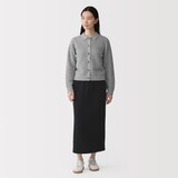 婦人　洗えるメッシュポロカーディガン