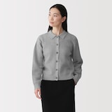 婦人　洗えるメッシュポロカーディガン