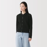 婦人　洗えるメッシュポロカーディガン