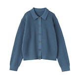 婦人　洗えるメッシュポロカーディガン