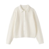 婦人　洗えるメッシュポロカーディガン