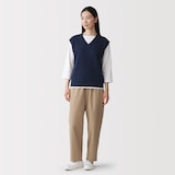 婦人　洗えるケーブル柄ベスト