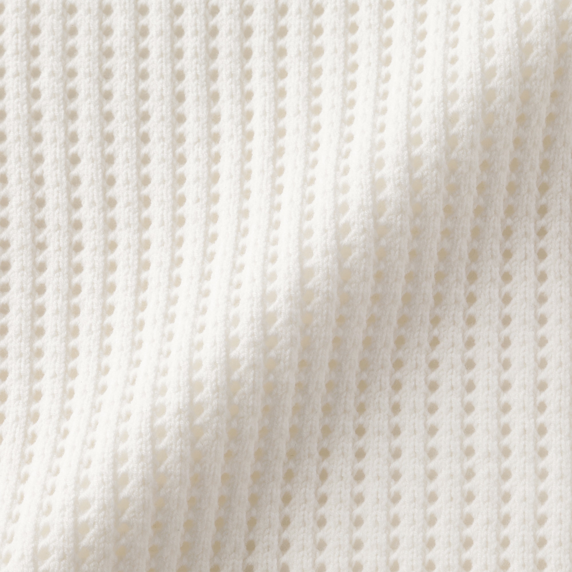 婦人　洗えるメッシュクルーネックセーター