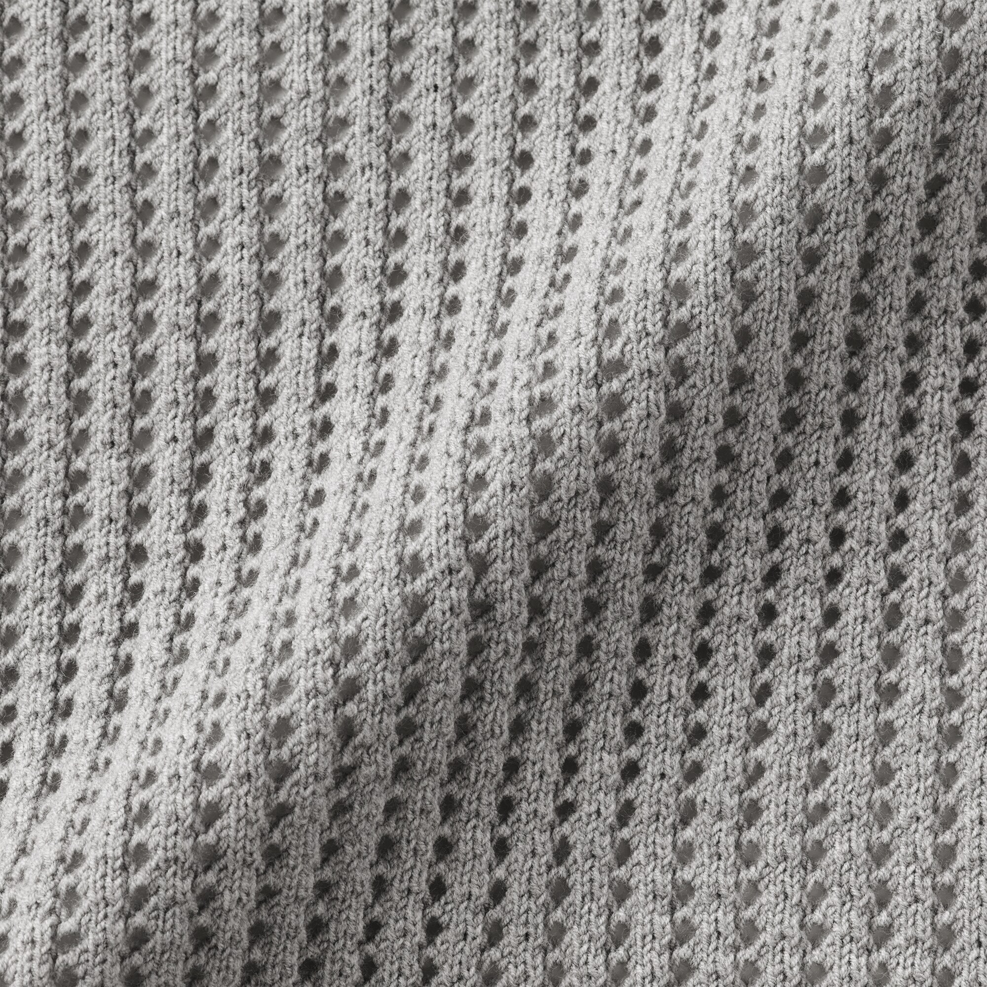 婦人　洗えるメッシュクルーネックセーター