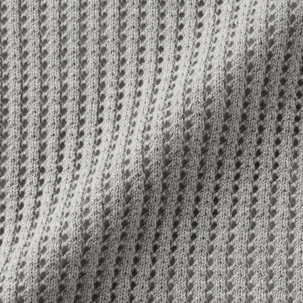 婦人　洗えるメッシュクルーネックセーター