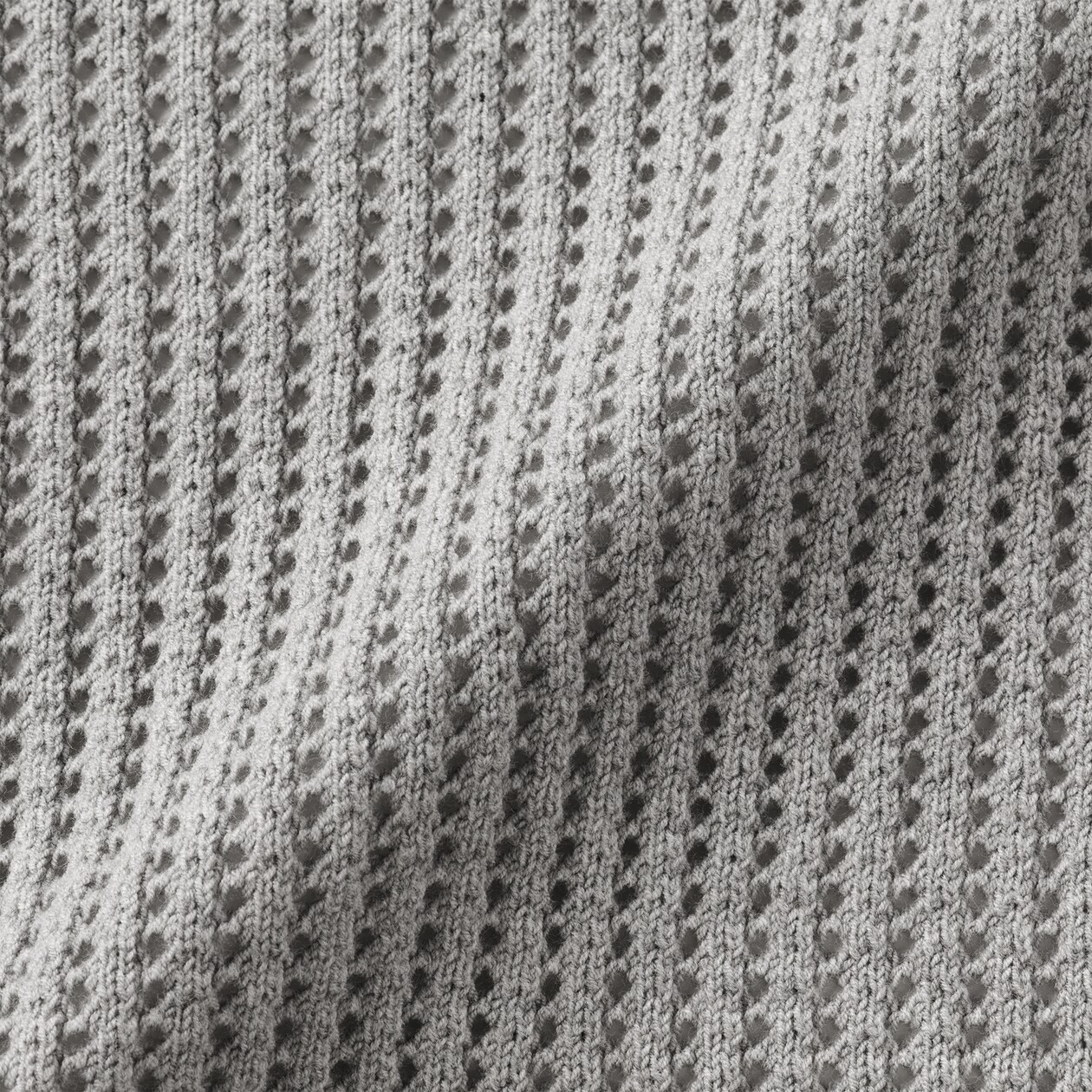 婦人　洗えるメッシュクルーネックセーター