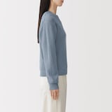 婦人　洗えるメッシュクルーネックセーター