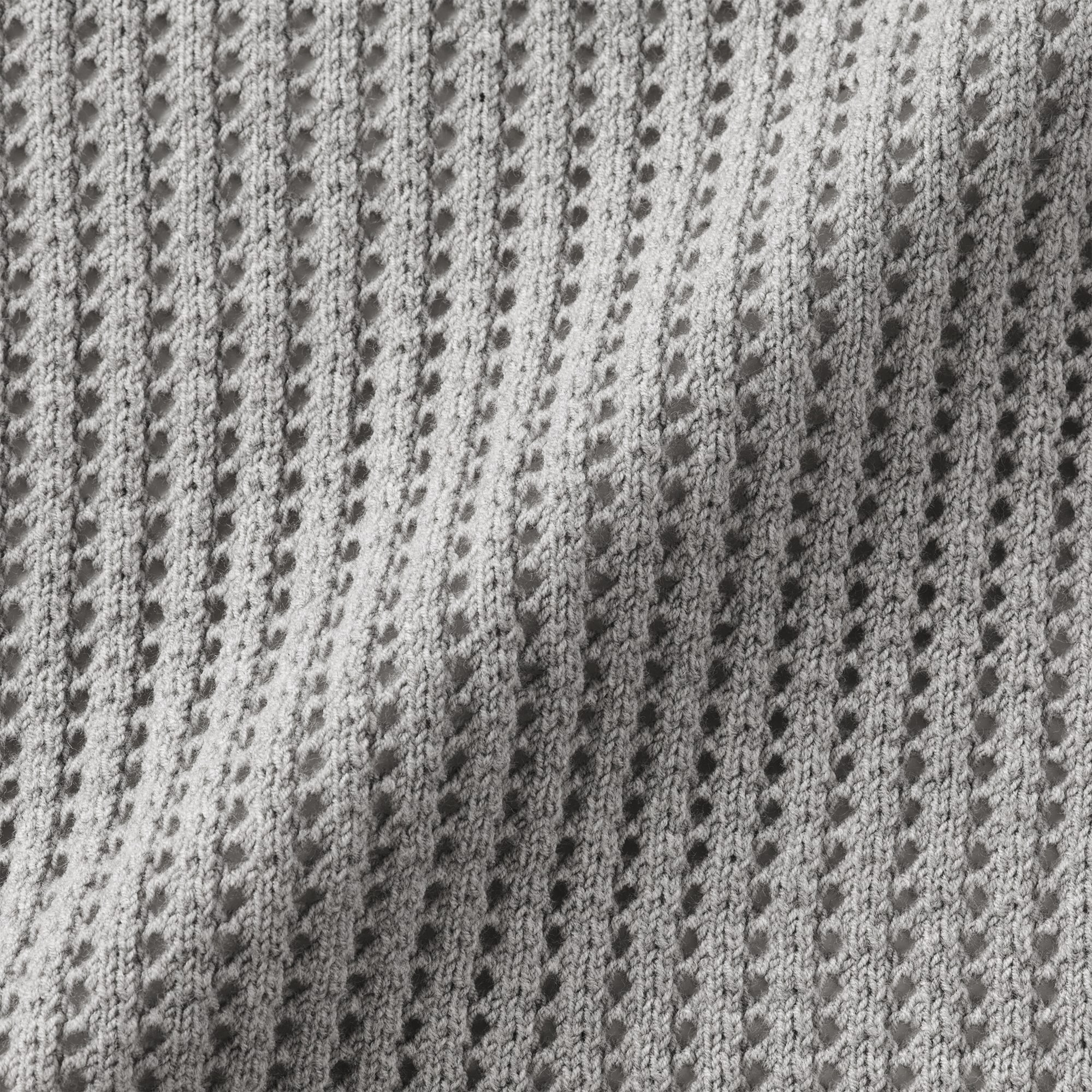 婦人　洗えるメッシュクルーネックセーター