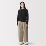 婦人　洗えるメッシュクルーネックセーター