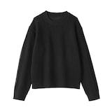 婦人　洗えるメッシュクルーネックセーター