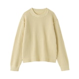 婦人　洗えるメッシュクルーネックセーター