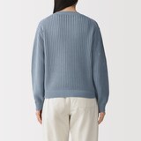 婦人　洗えるメッシュクルーネックセーター