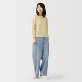 婦人　洗えるメッシュクルーネックセーター