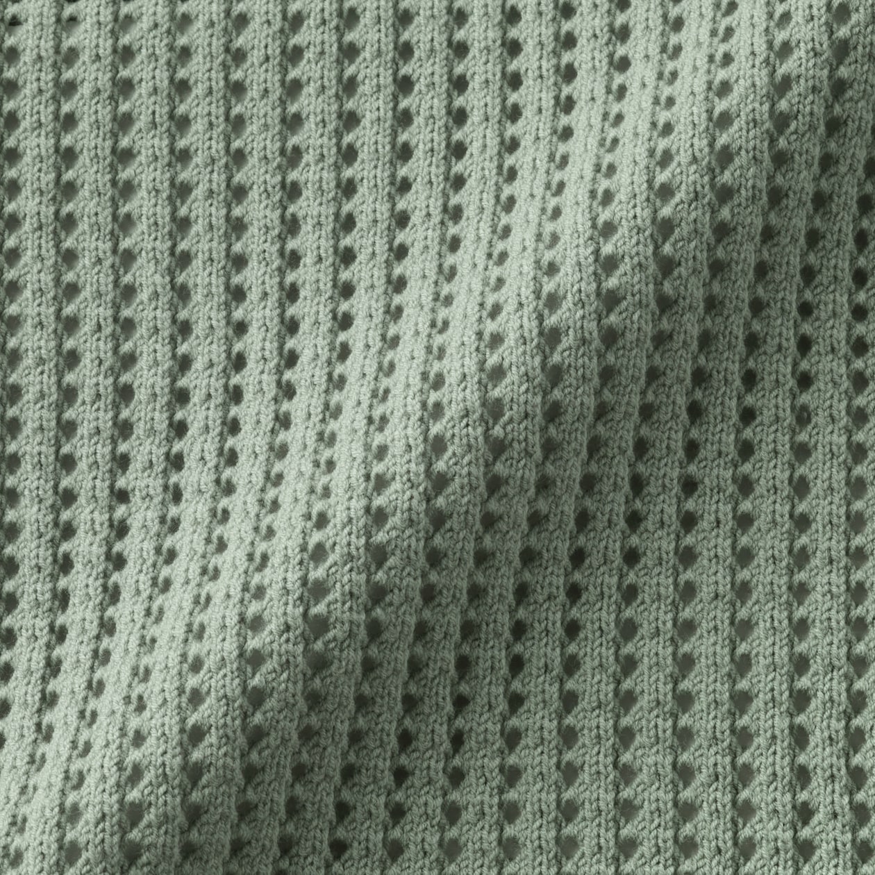 婦人　洗えるメッシュクルーネックセーター