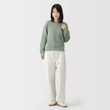 婦人　洗えるメッシュクルーネックセーター