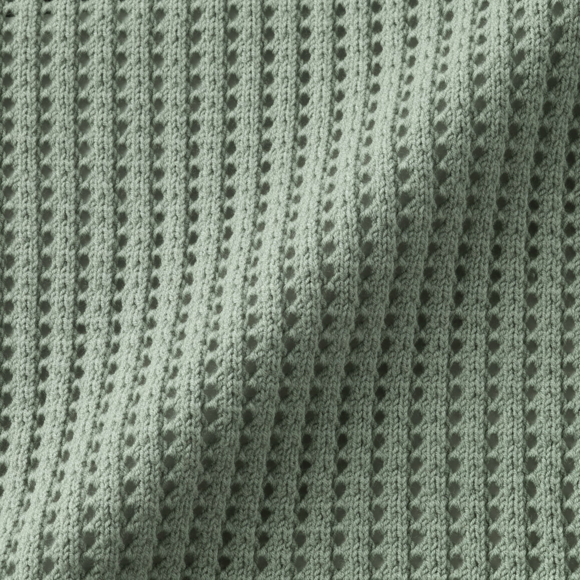 婦人　洗えるメッシュクルーネックセーター