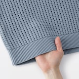 婦人　洗えるメッシュクルーネックセーター