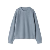 婦人　洗えるメッシュクルーネックセーター