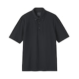 紳士　涼感ＵＶカット鹿の子編みボタンダウン半袖ポロシャツ