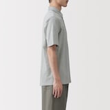 紳士　涼感ＵＶカット鹿の子編みボタンダウン半袖ポロシャツ