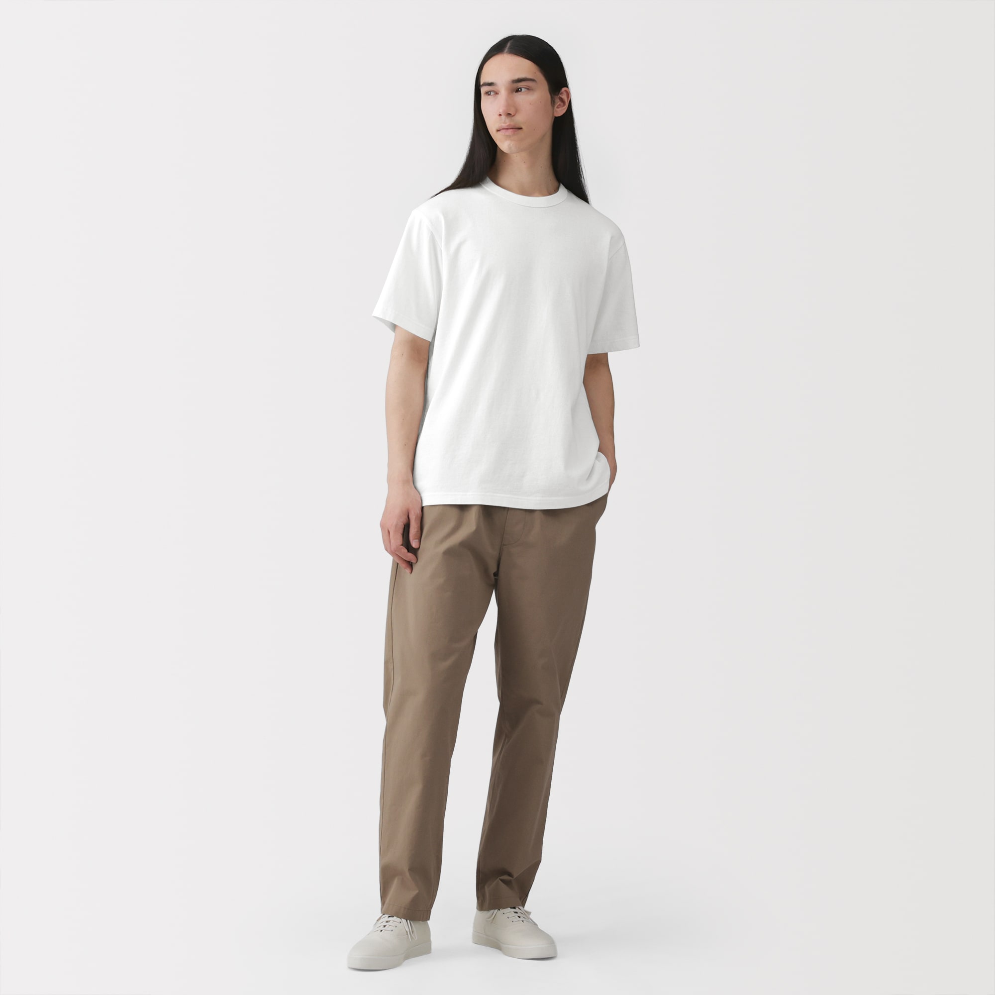 メンズTシャツ　19枚　まとめ売り 紳士 洗いざらし太番手ボートネック九分袖Tシャツ（Tシャツ